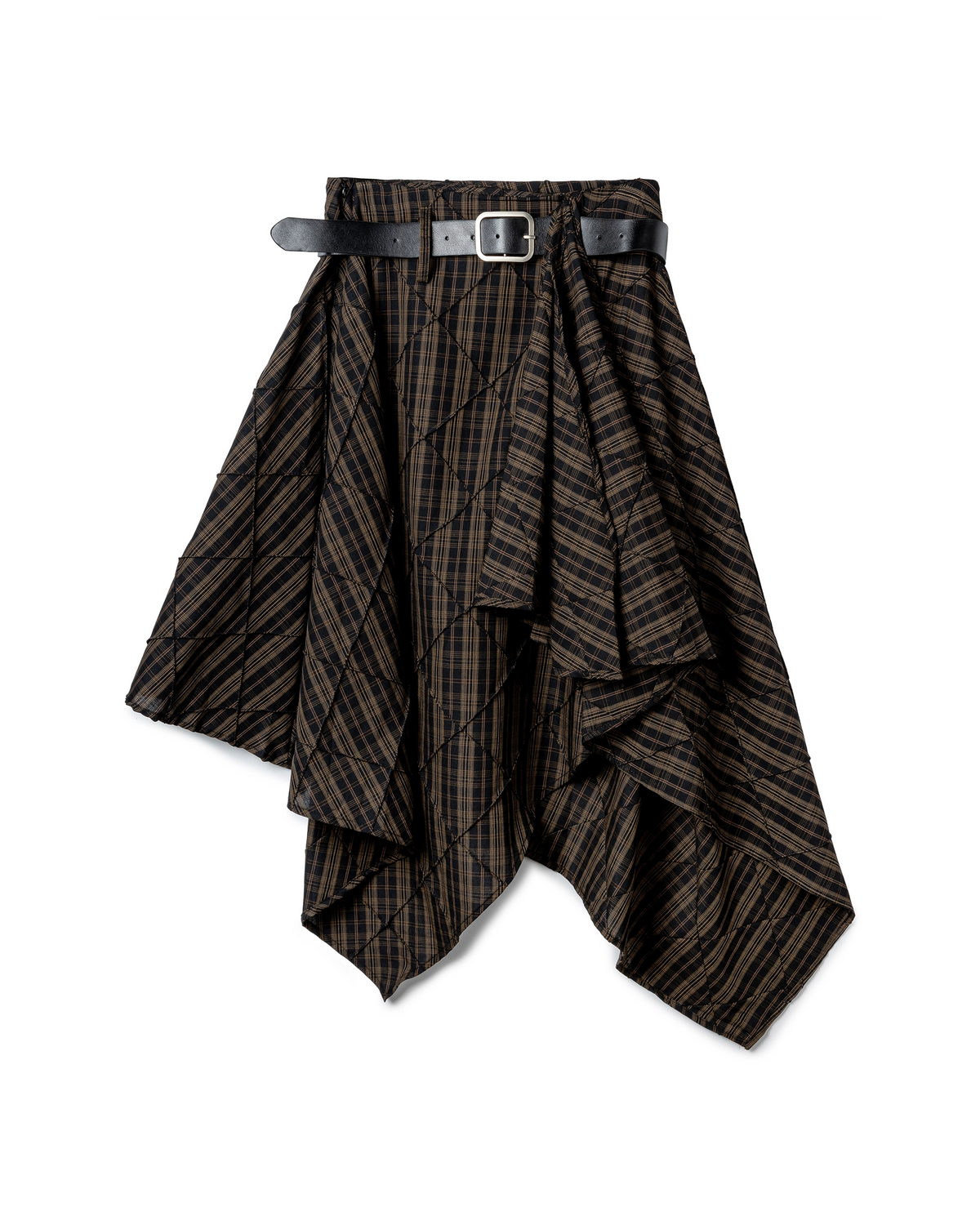 Asym Check Skirt