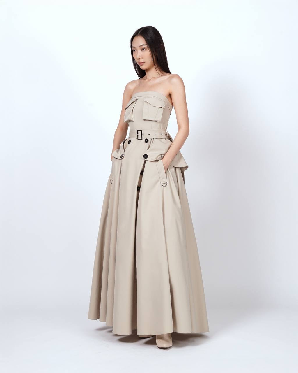 Double-Breasted Trench Dress