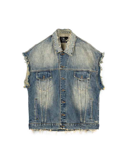 N E O Vintage Sleeveless Denim Jacket