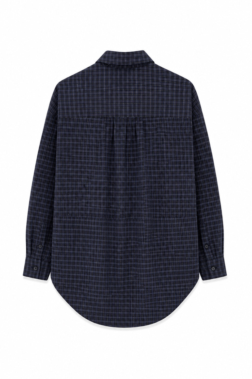 DOUBLEBACK Checkered Twisted Shirt （Blue）