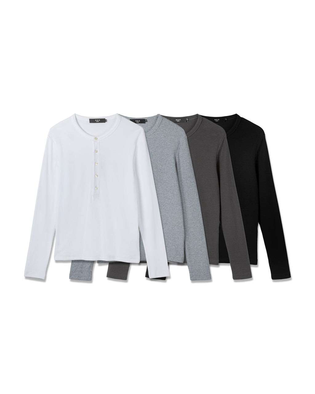 Minimal Ribbed Henley Top