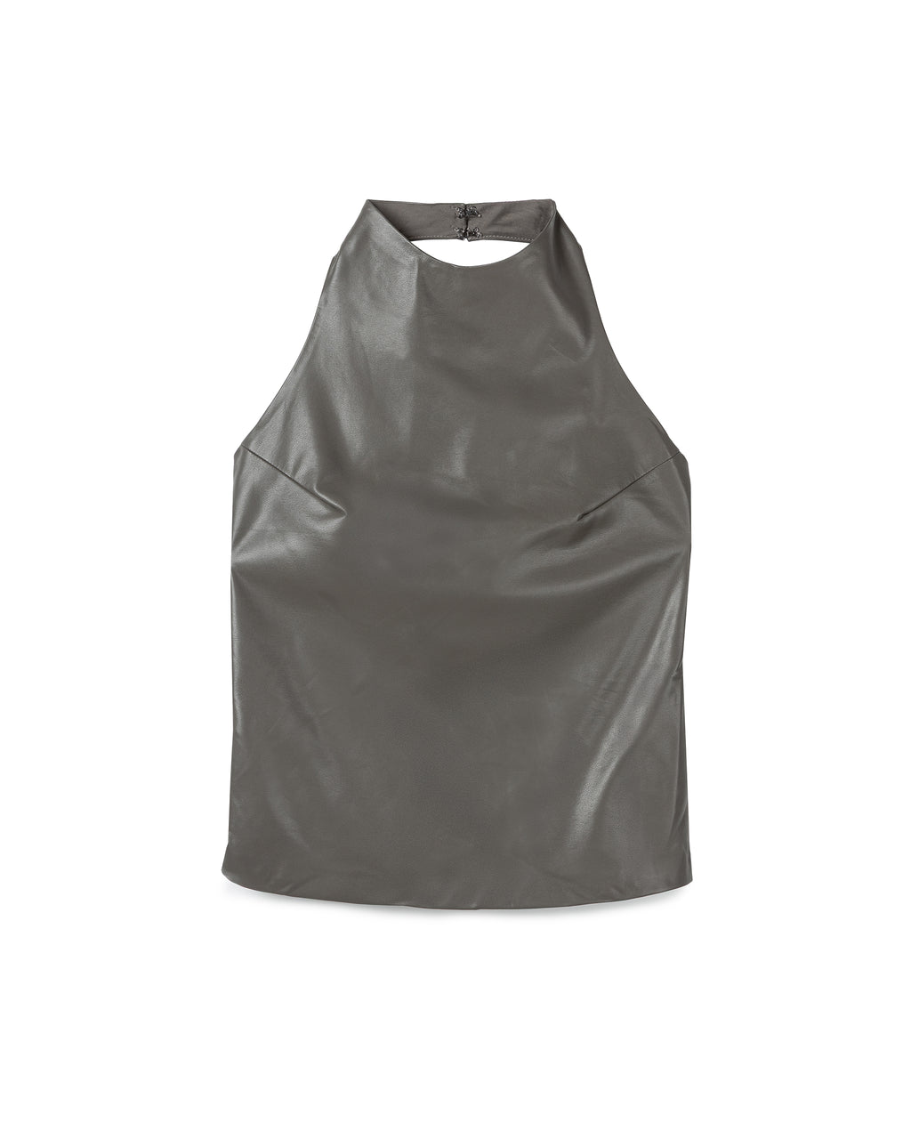 Sleek Halterneck Leather Top