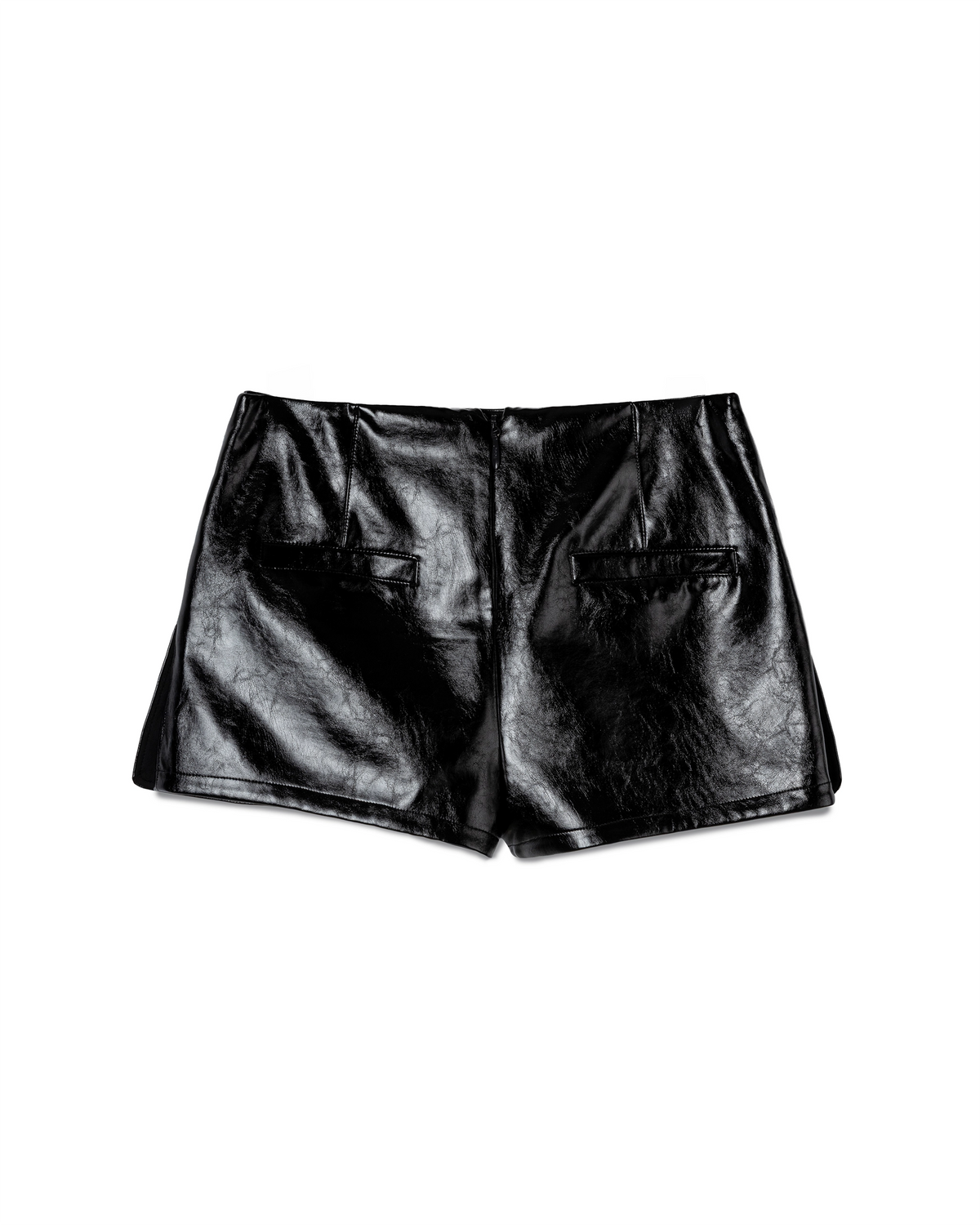 Grommet-Encrusted Leather Mini Skort