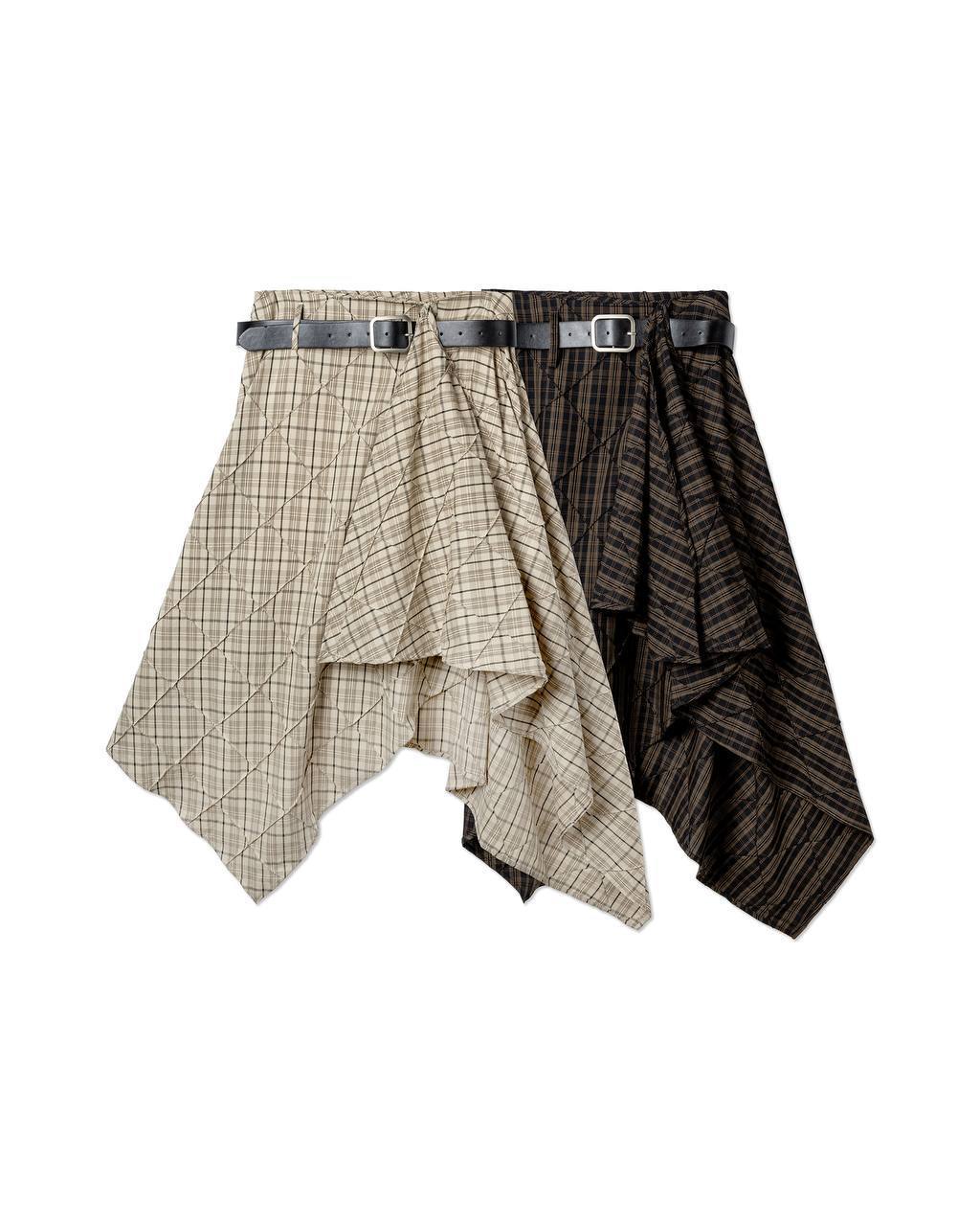Asym Check Skirt