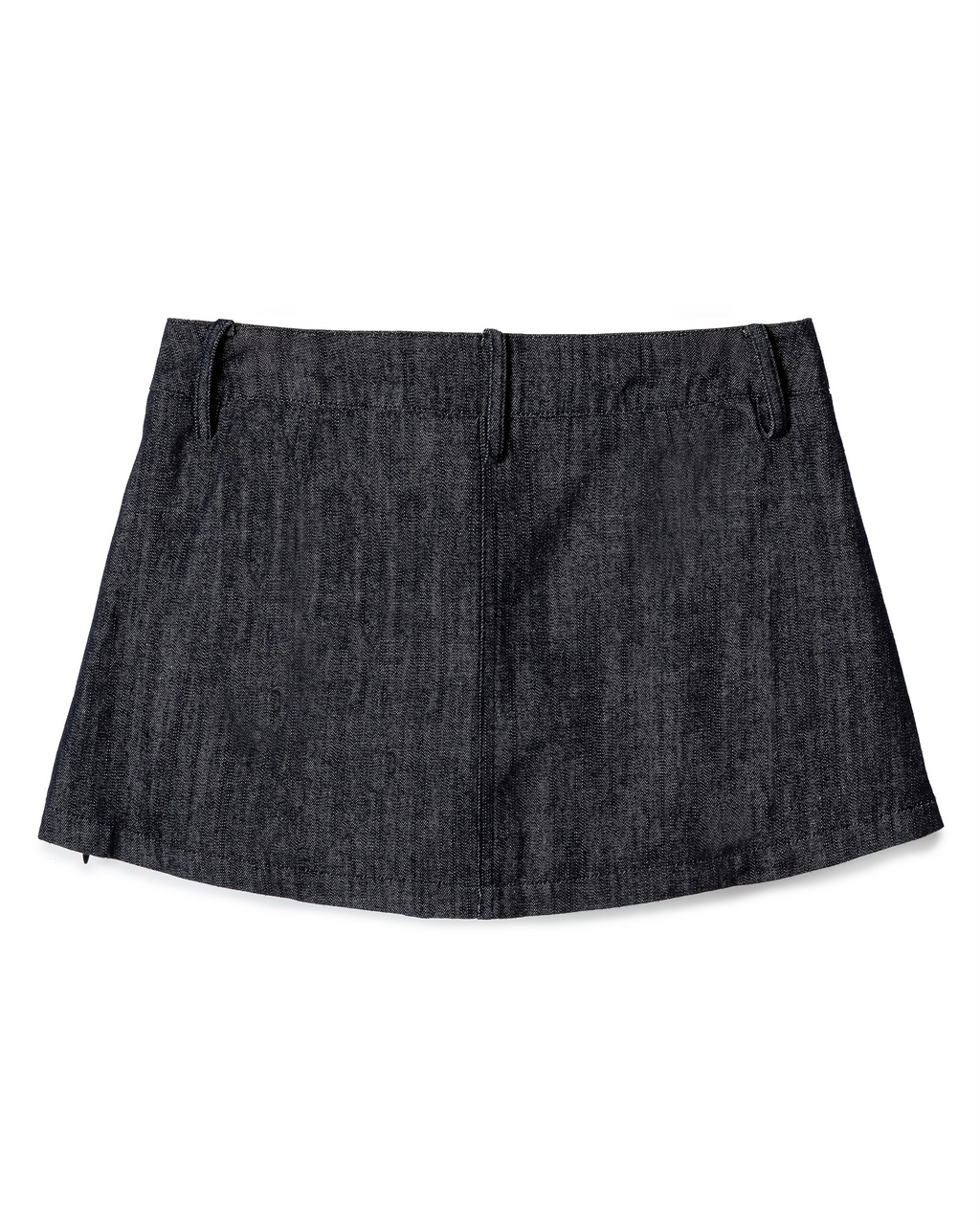 Minimalist Raw Denim Mini Skort