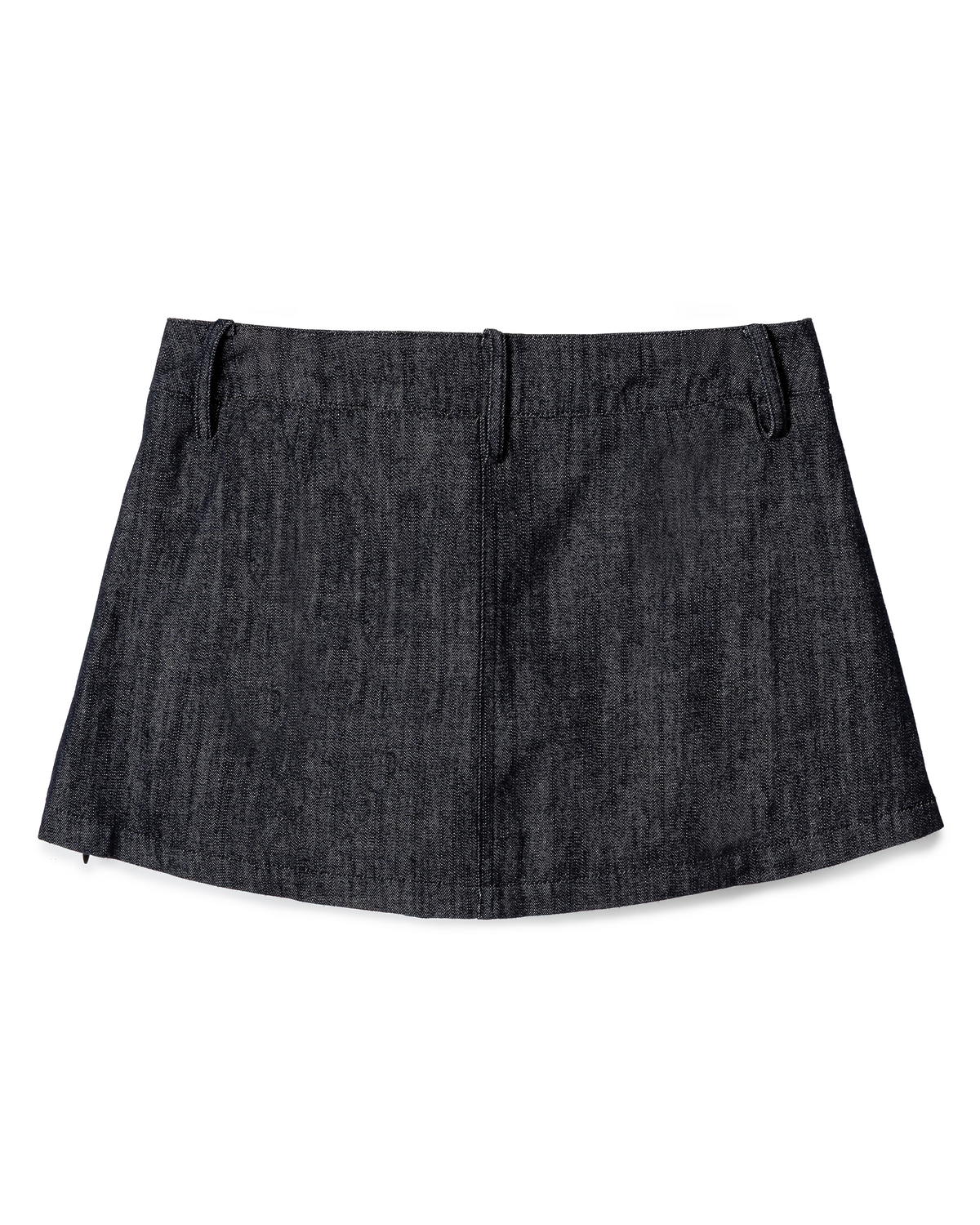 Minimalist Raw Denim Mini Skort