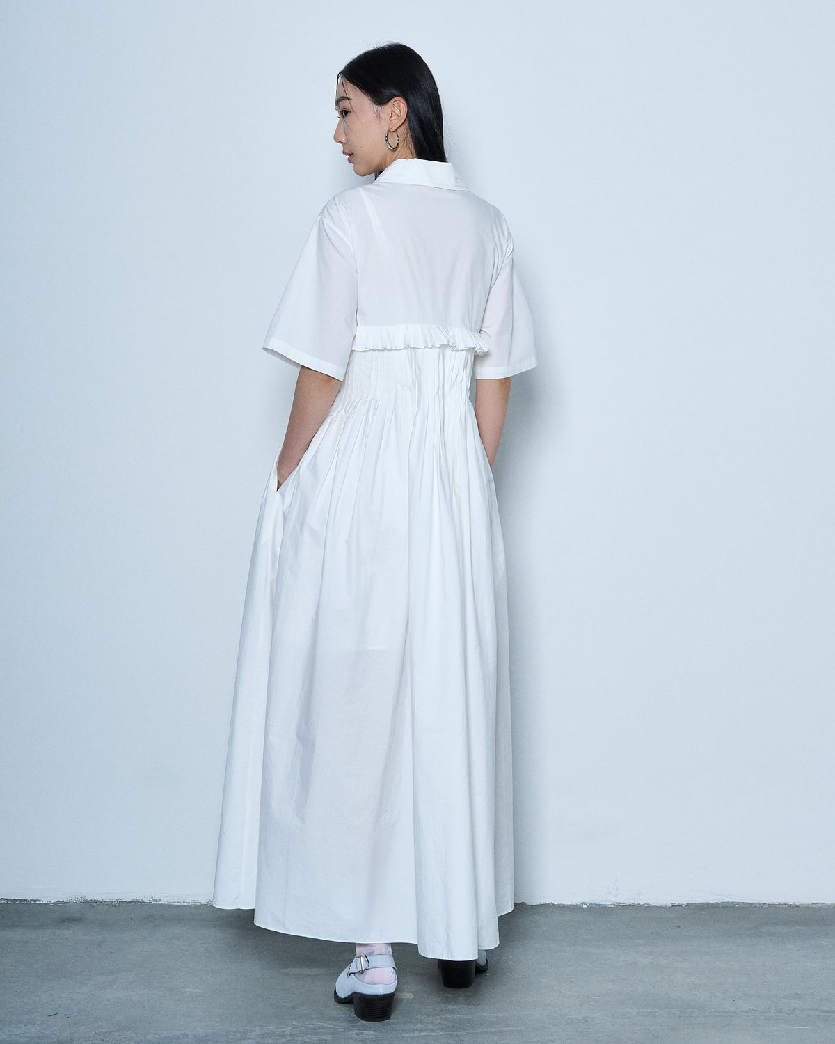 Pleated Shirt Dress