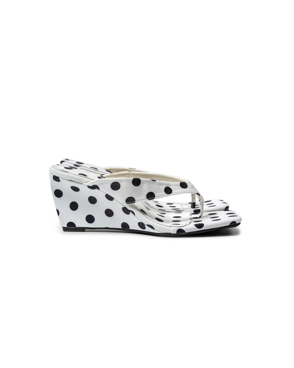 Polka-Dot Square-Toe Sandals