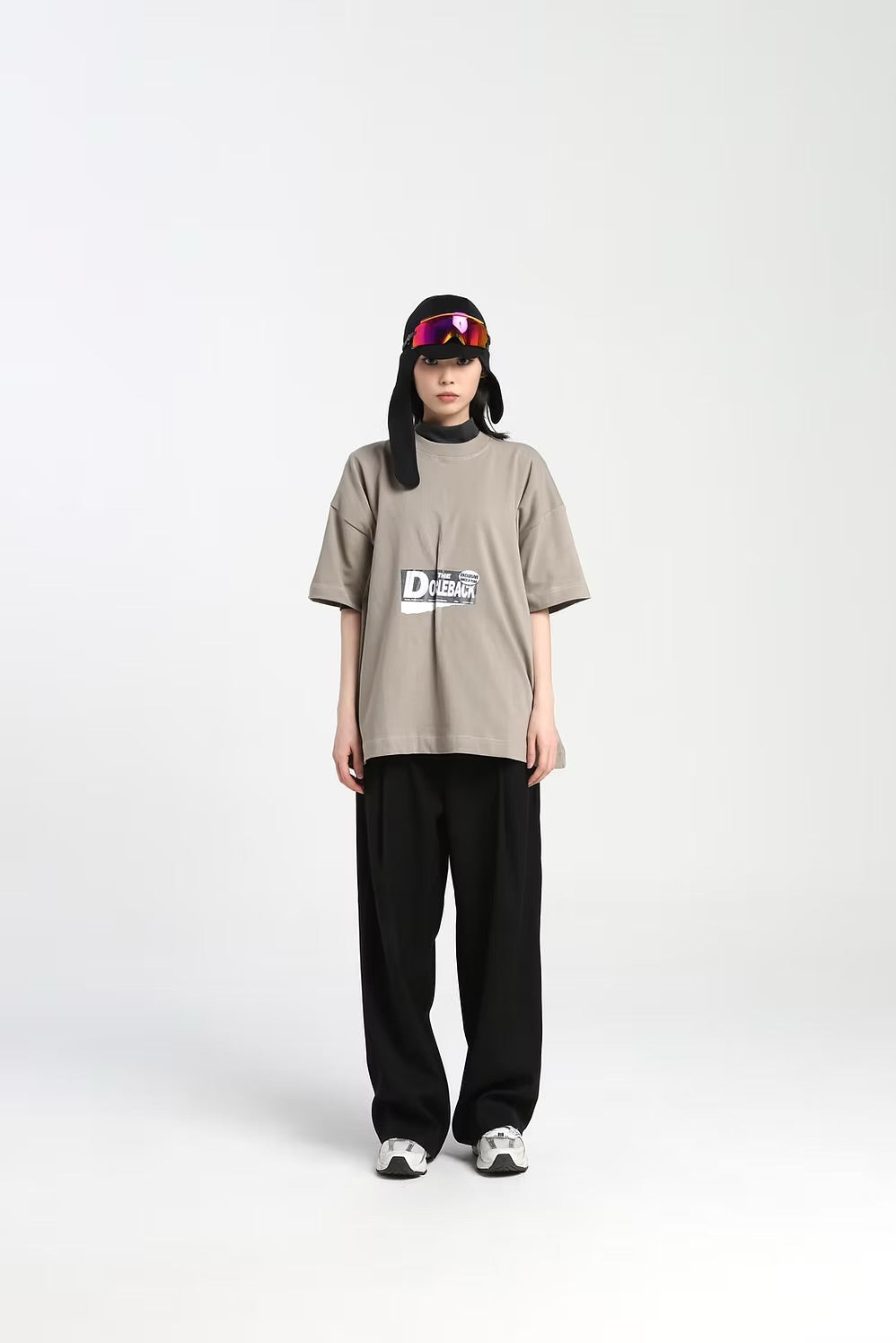 DOUBLE BACK Headline News Brown Oversize