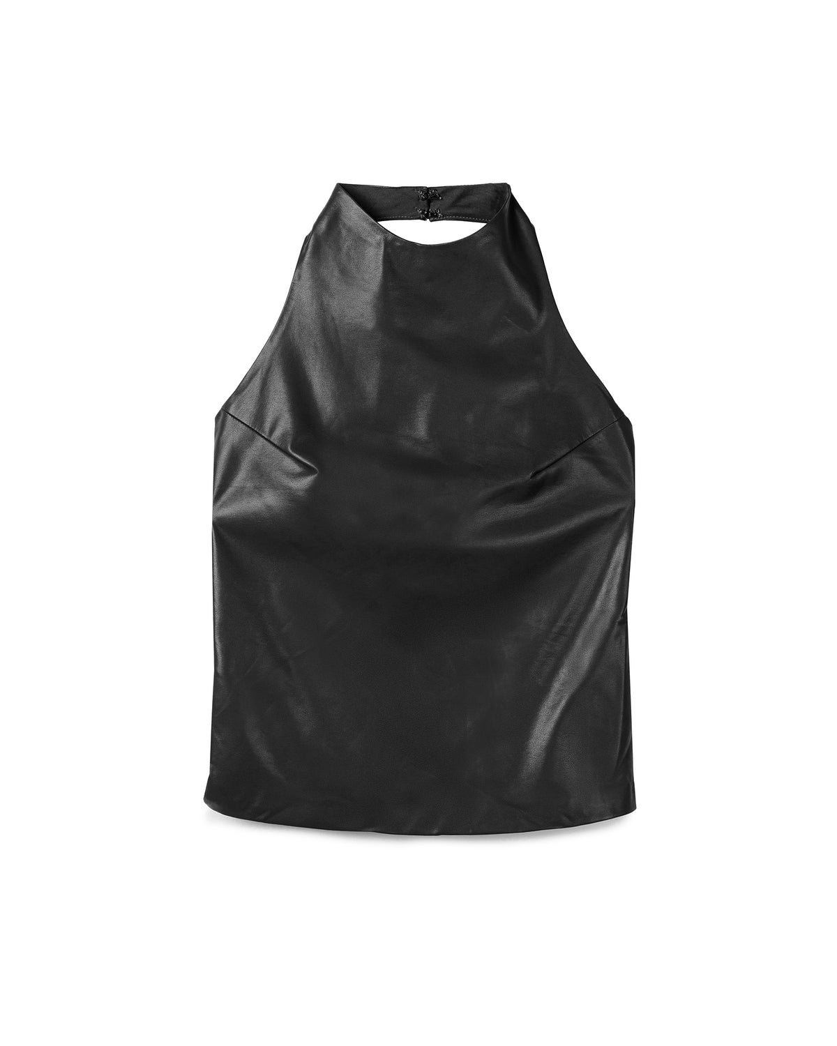 Sleek Halterneck Leather Top