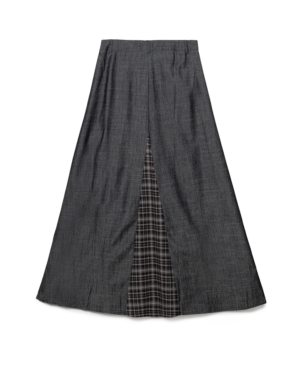 Panelled Denim Maxi Skirt
