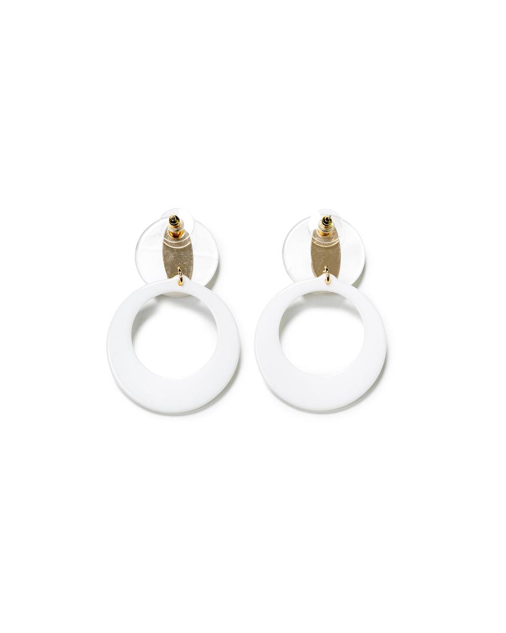 Marble Hoops Earrings