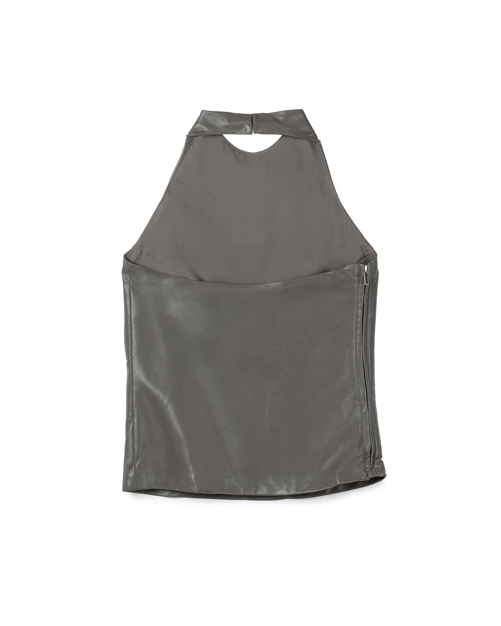 Sleek Halterneck Leather Top