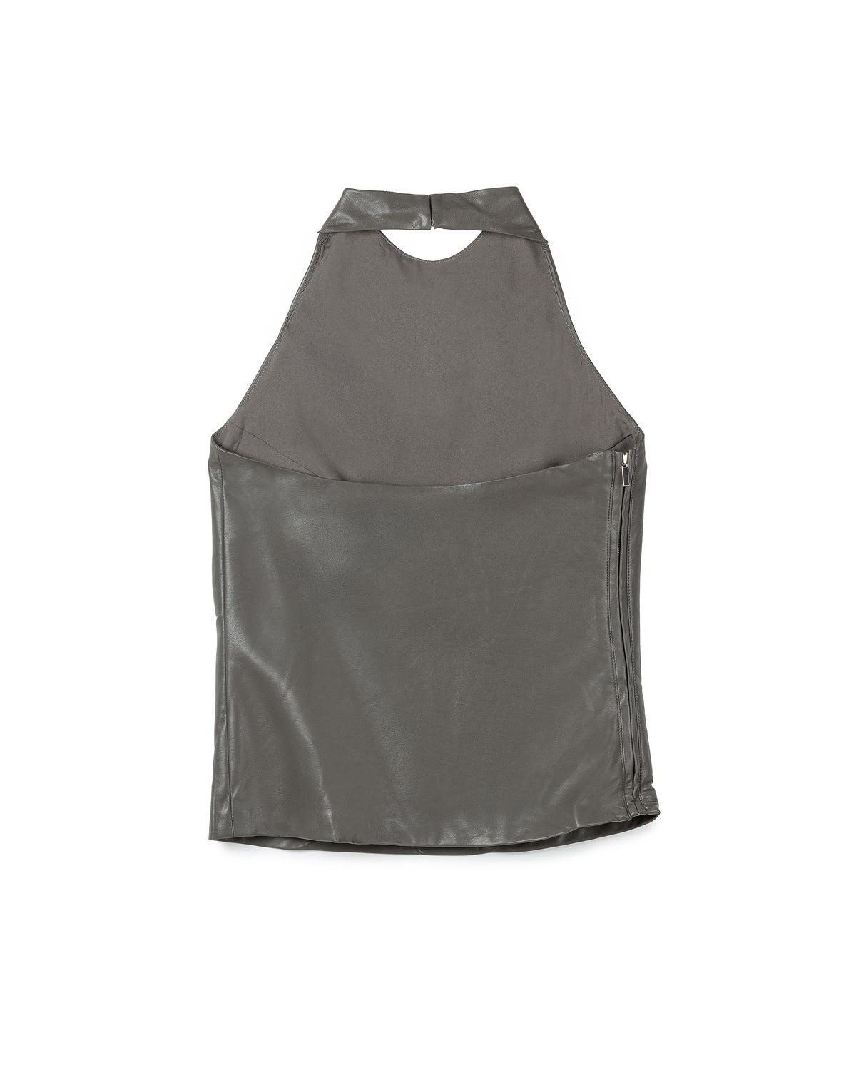 Sleek Halterneck Leather Top