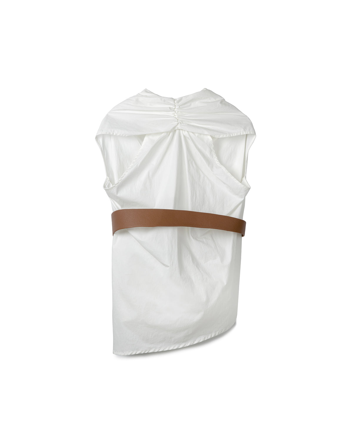 Tailored Belted Sleeveless Shirt