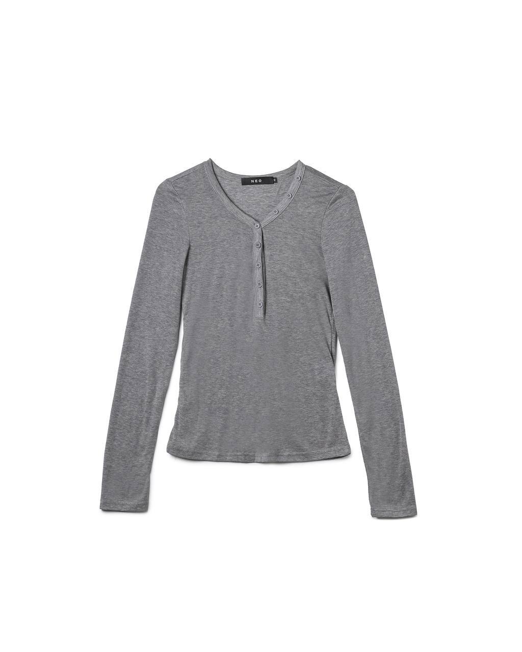 Button V-neck Top