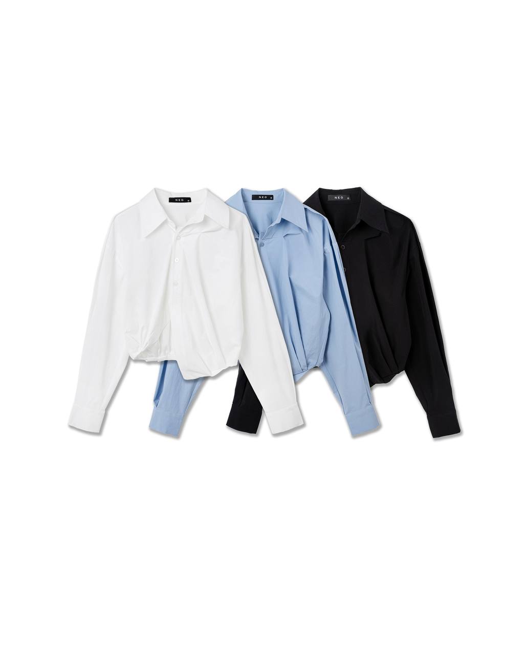 Waist-Shape Cropped Shirt