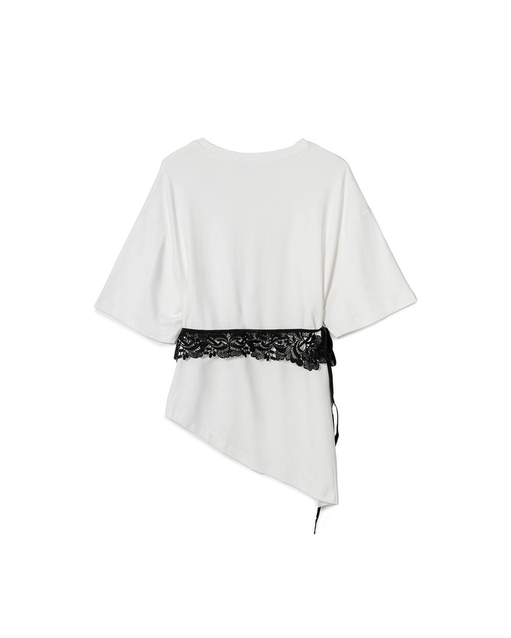 Lace-Trimmed Tie T-shirt