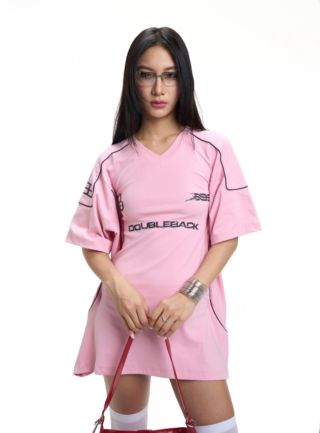DOUBLEBACK JERSEY DRESS (Pink)