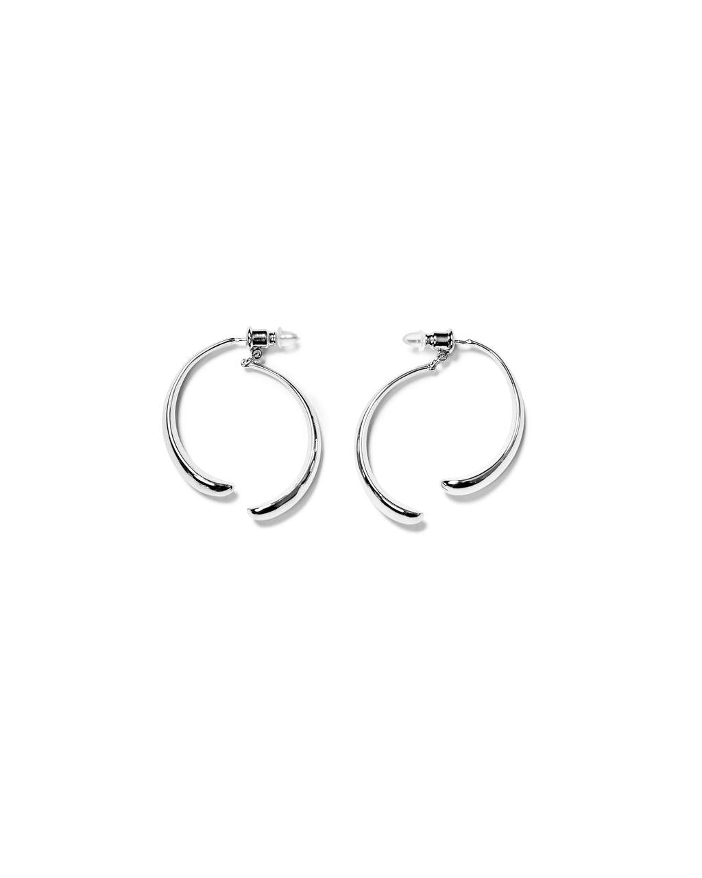 Modern Crescent Hoop Earrings