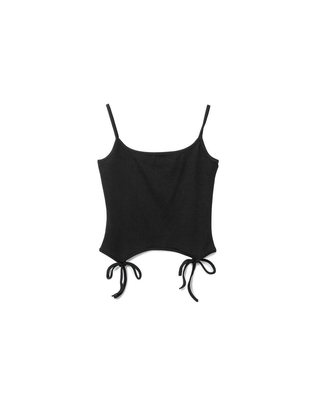 Side-Tie Ribbed Knit Top