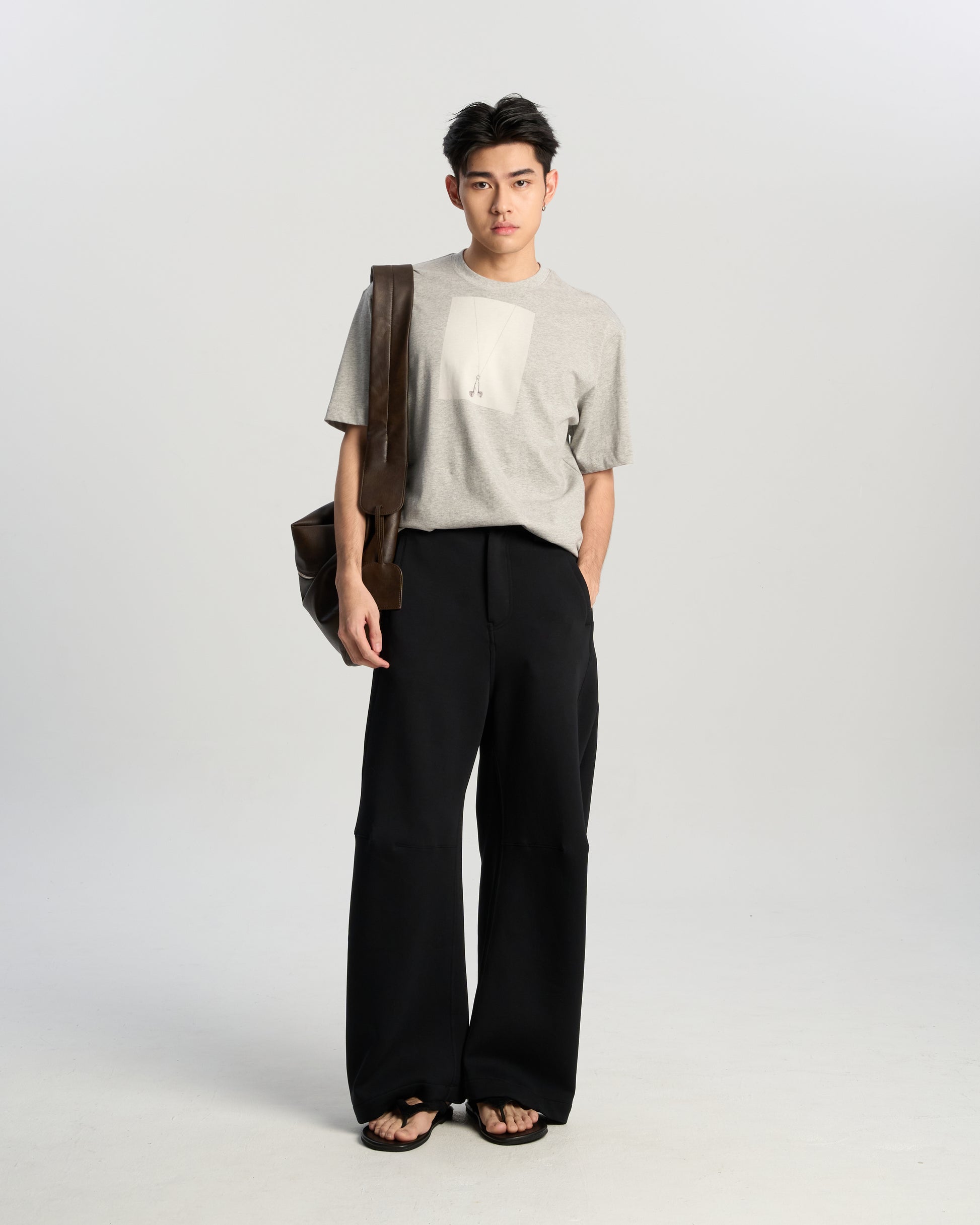 Sculptural Wide-Leg Sweatpants