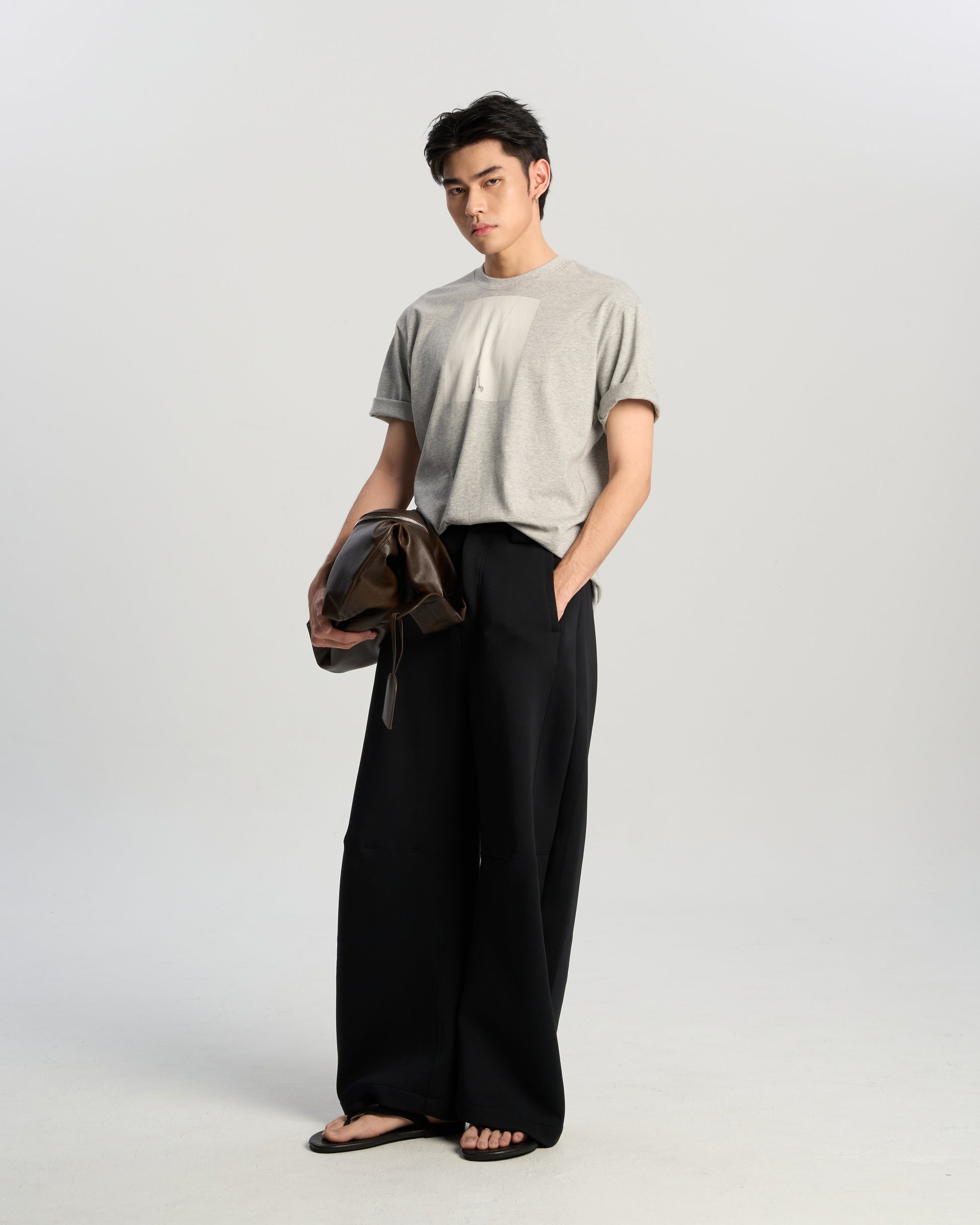 Sculptural Wide-Leg Sweatpants