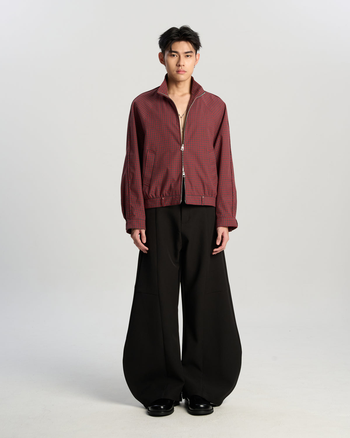Check Half-Zip Jacket