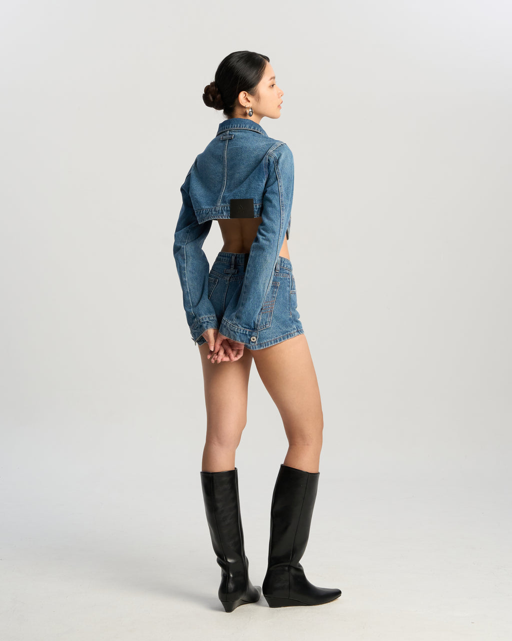 Curve Cut Denim Jacket