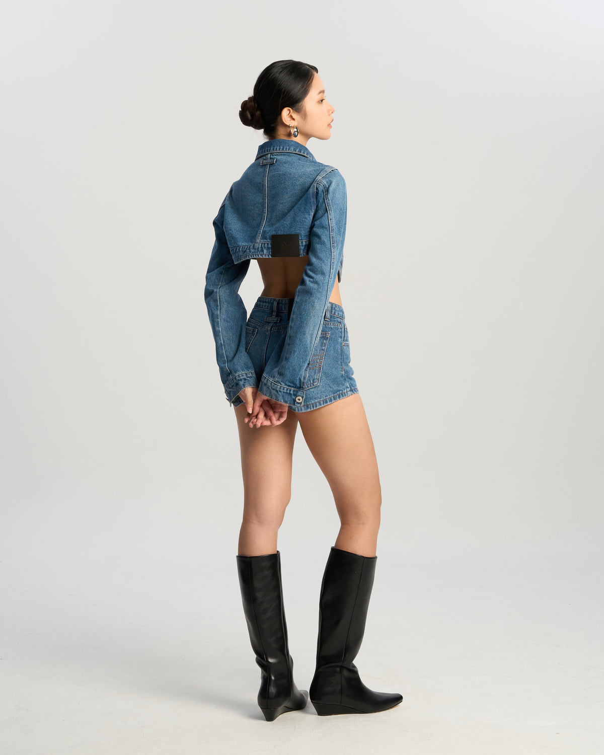 Curve Cut Denim Jacket