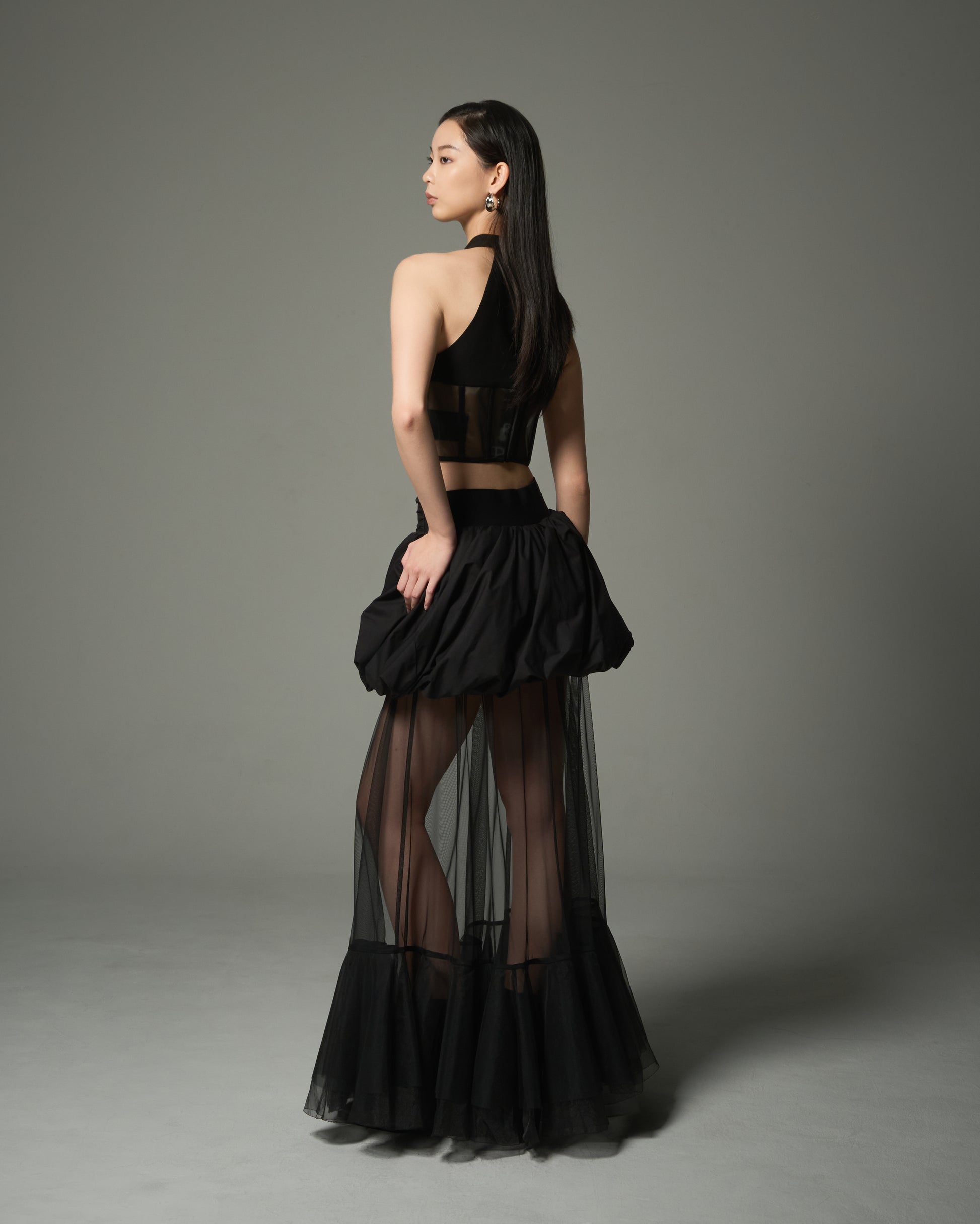 Structured Balloon Mesh Tutu skirt