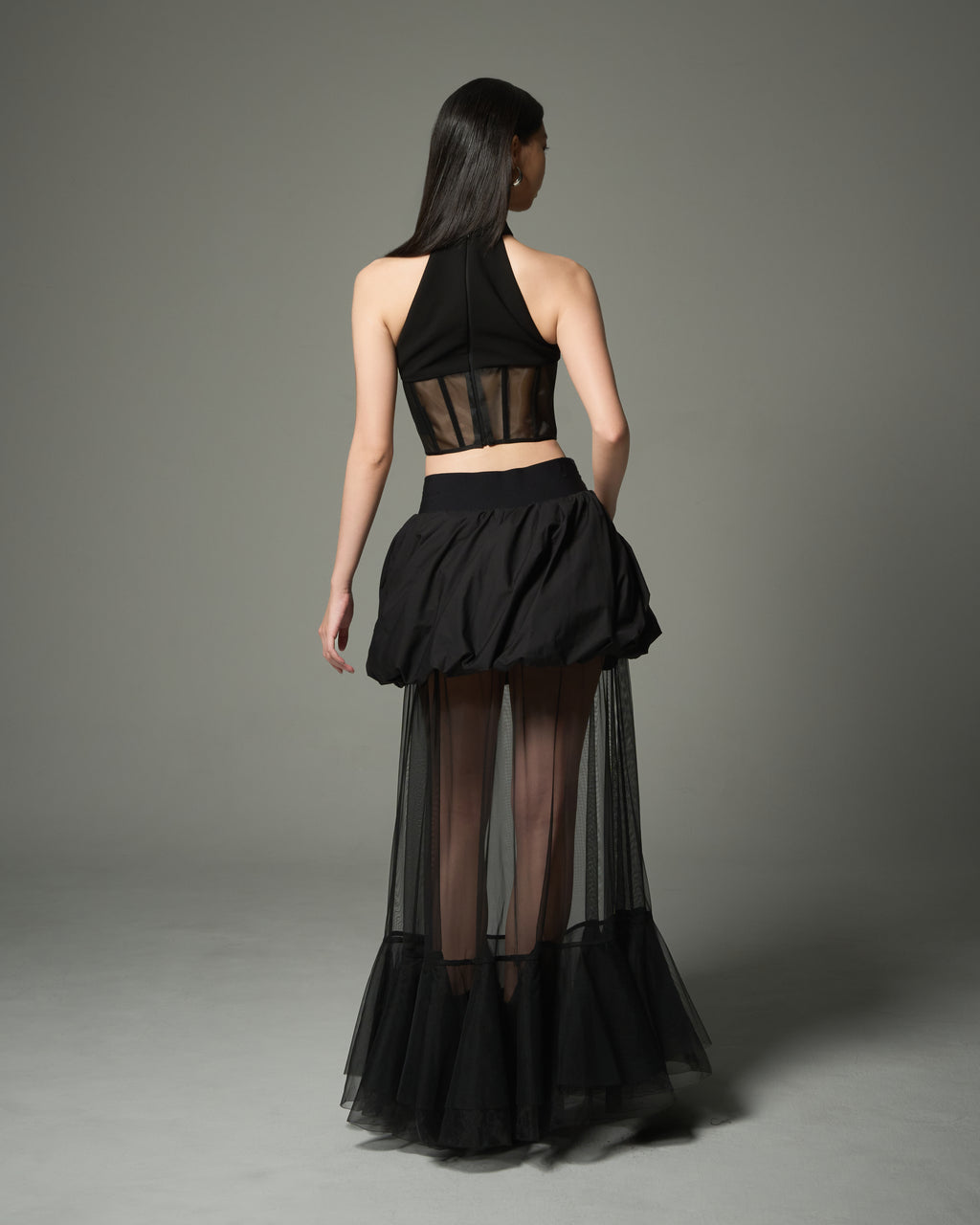 Structured Balloon Mesh Tutu skirt