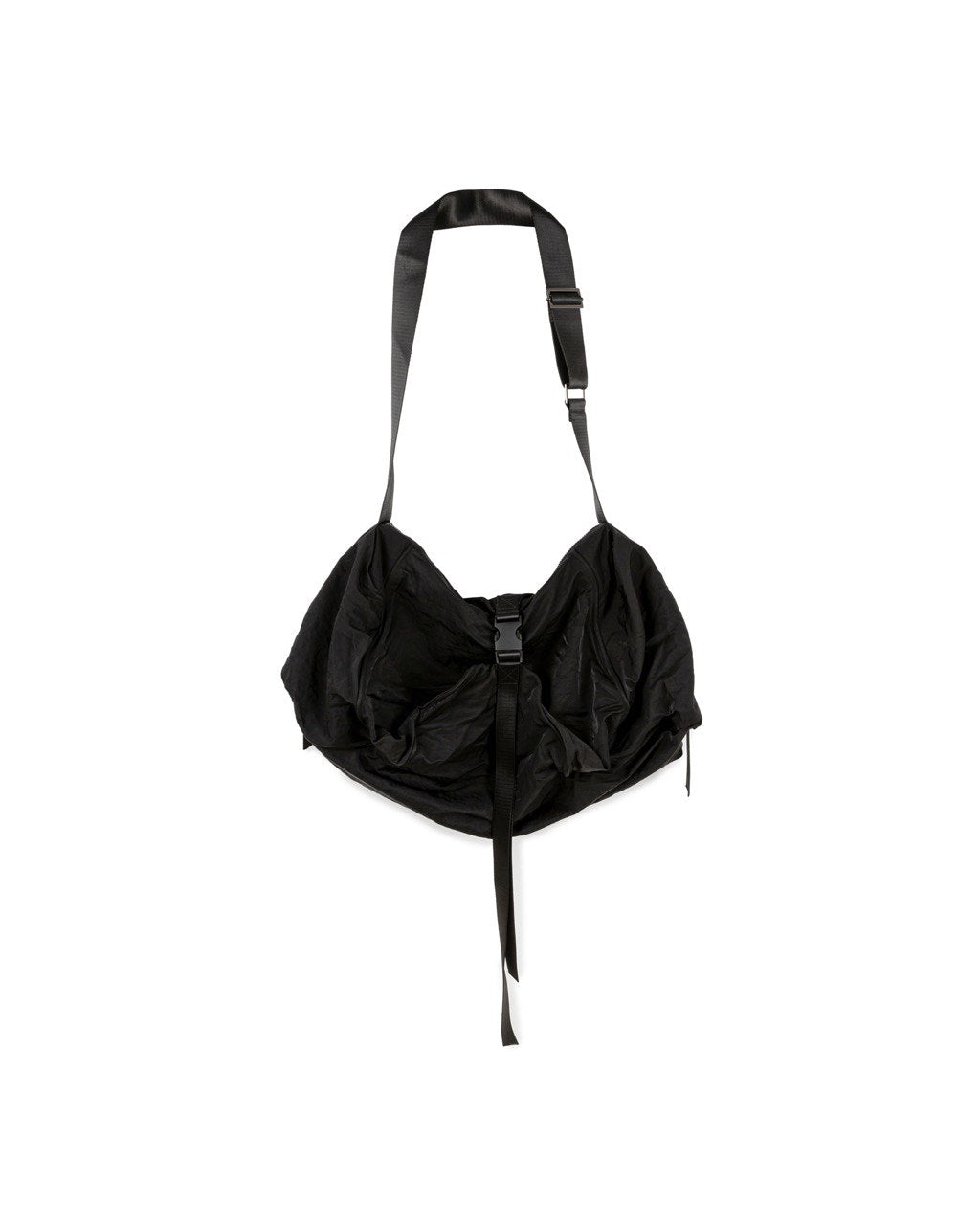 Slouchy Nylon Buckle Crossbody Bag