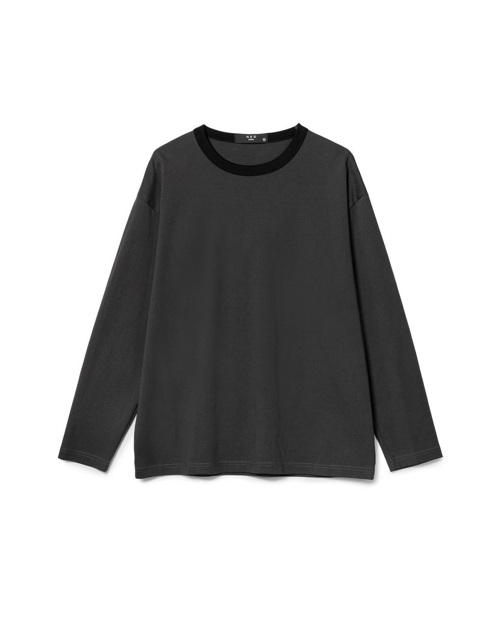 Minimalist Contrast-Neck Top