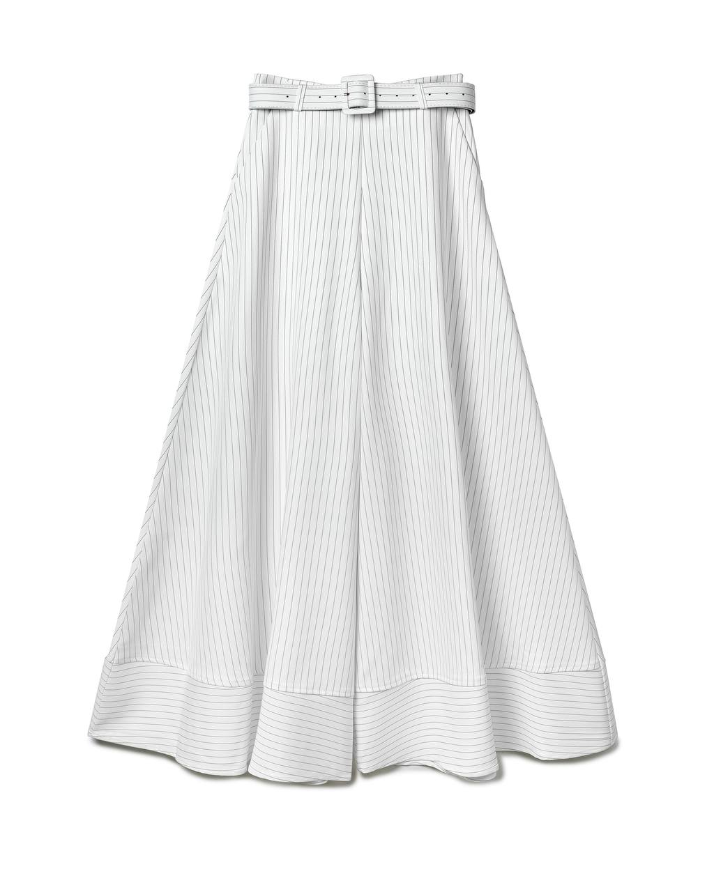 Elegant Belted Pinstripe Trousers