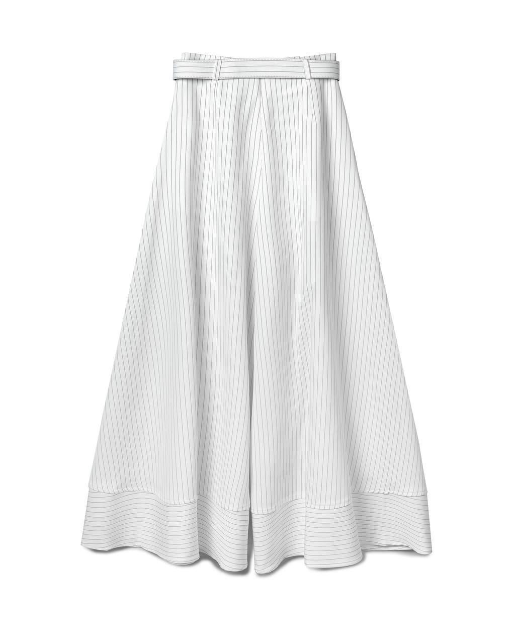 Elegant Belted Pinstripe Trousers