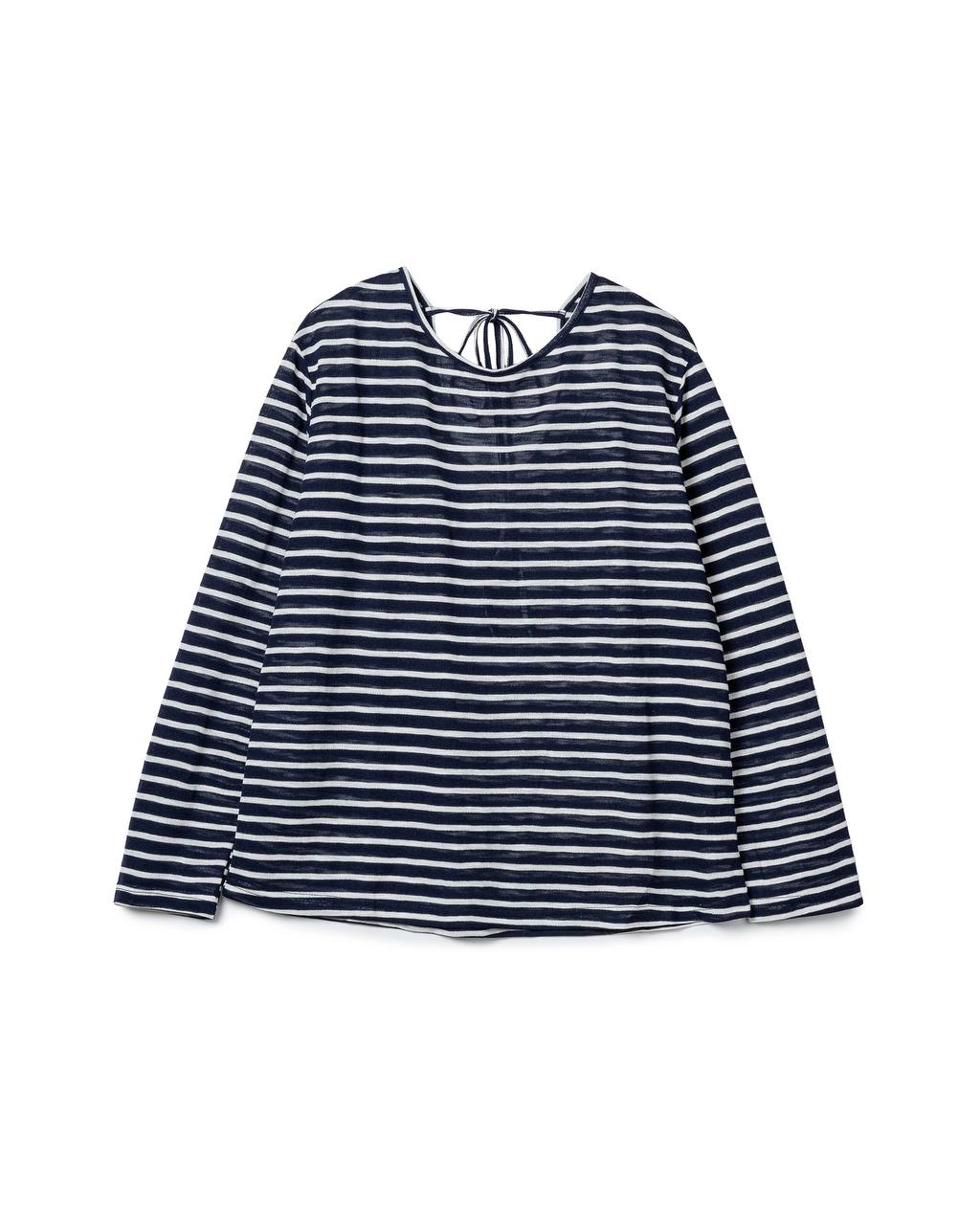 Casual Tie-Back Striped Top