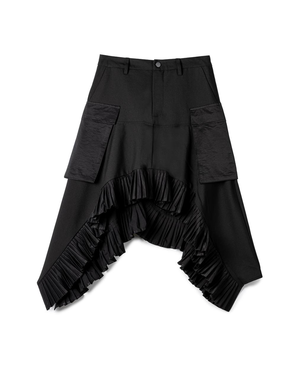 Bold Asymmetric Pleated Skirt