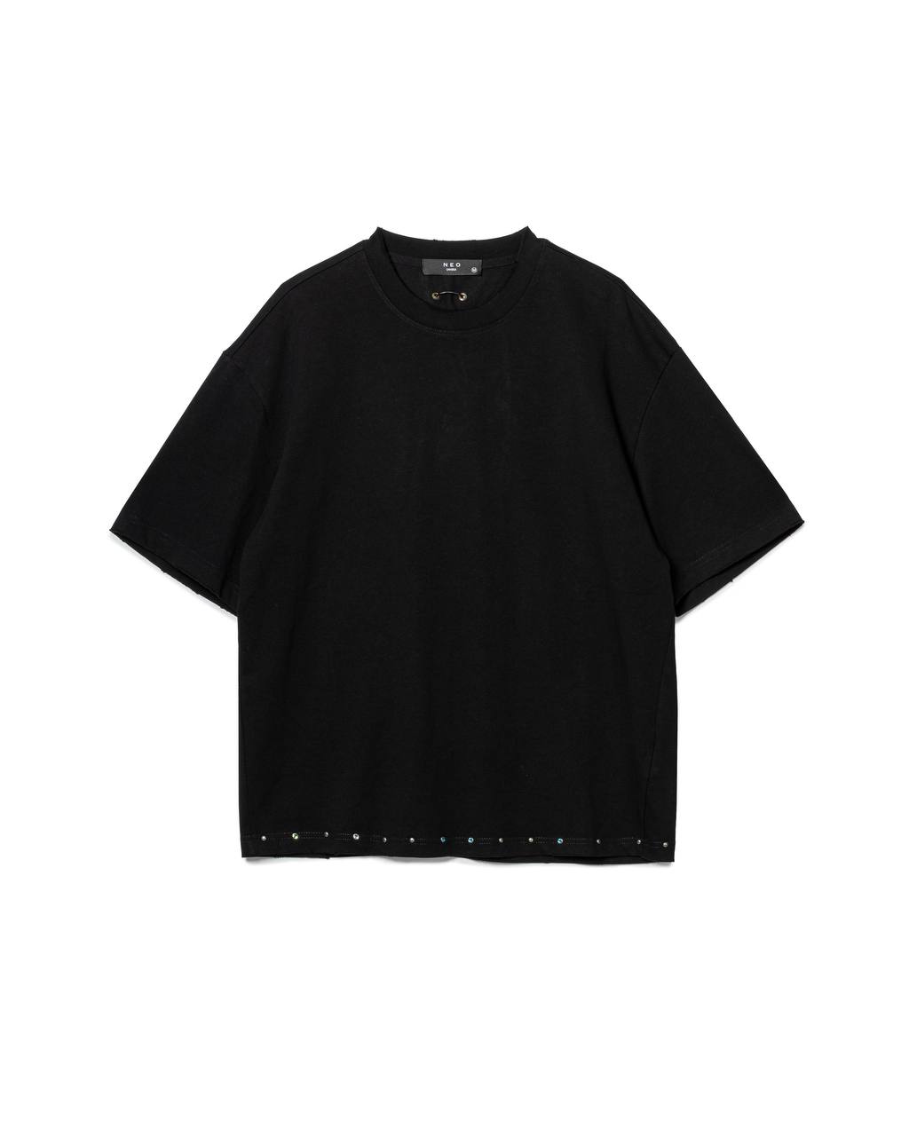 Minimalist Studded-Hem T-Shirt