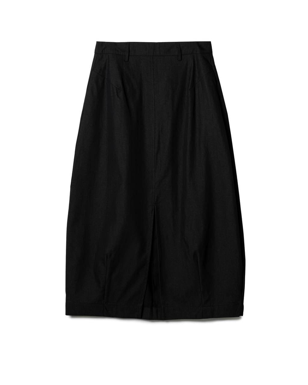 Minimalist Slit Cocoon Skirt