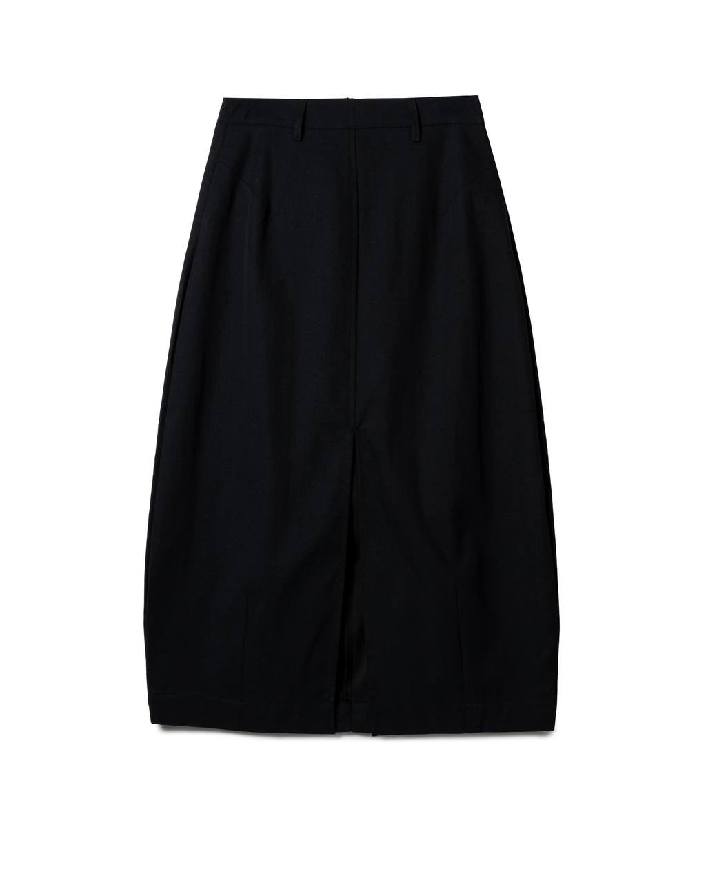 Minimalist Slit Cocoon Skirt