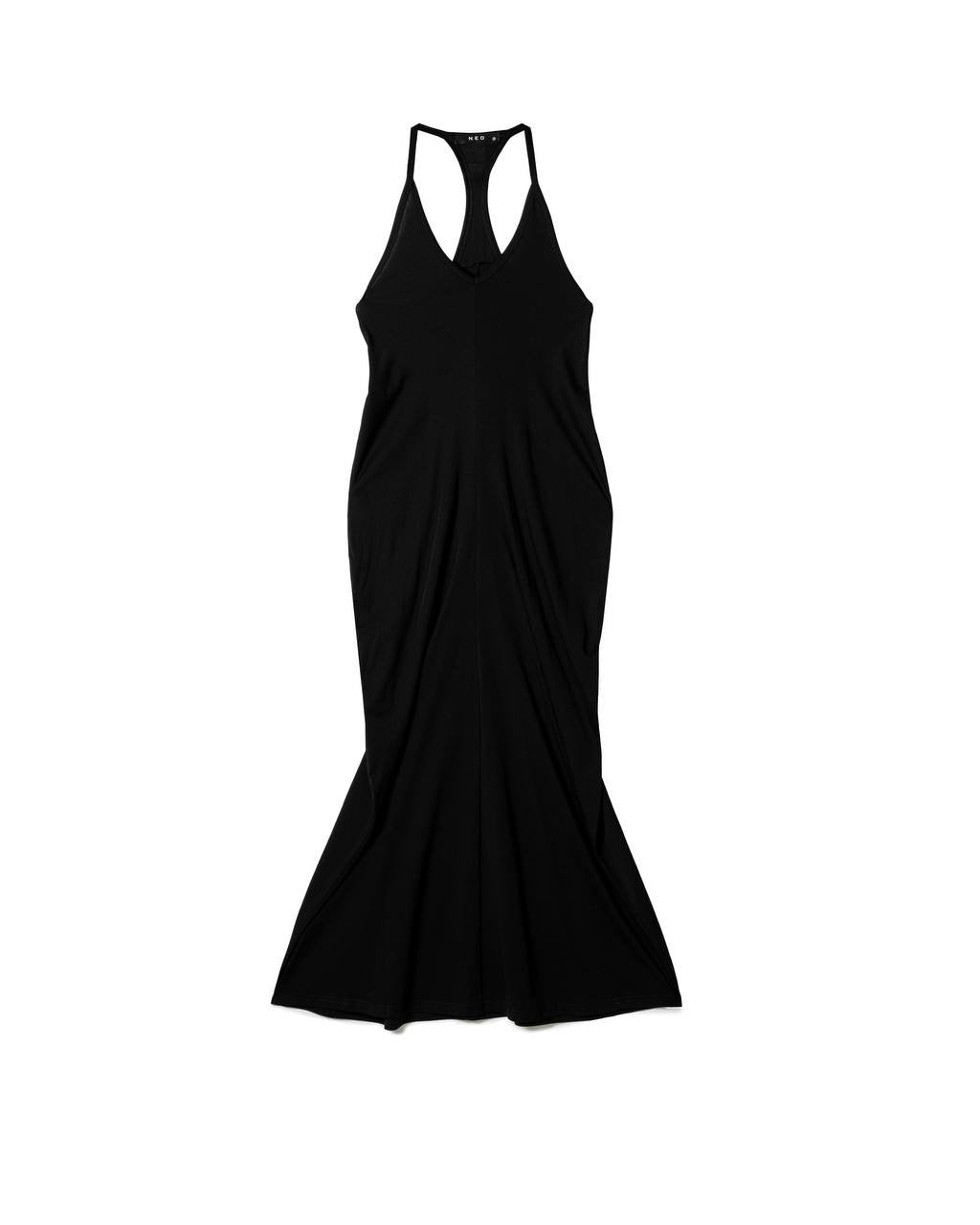 Fluid Draped Halter-Dress