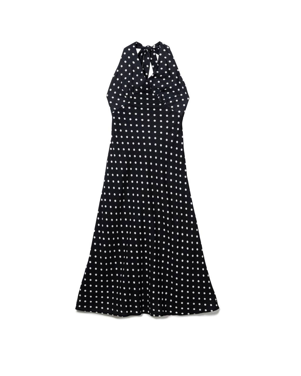 Polka-Dot Halter-Dress