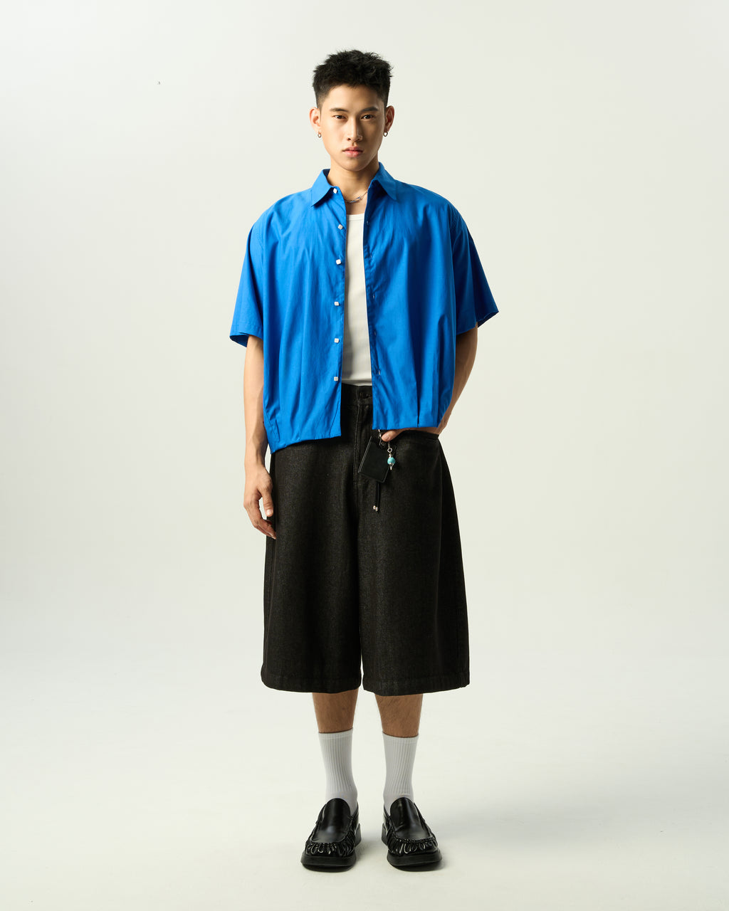 Raw-Edge Indigo Culottes
