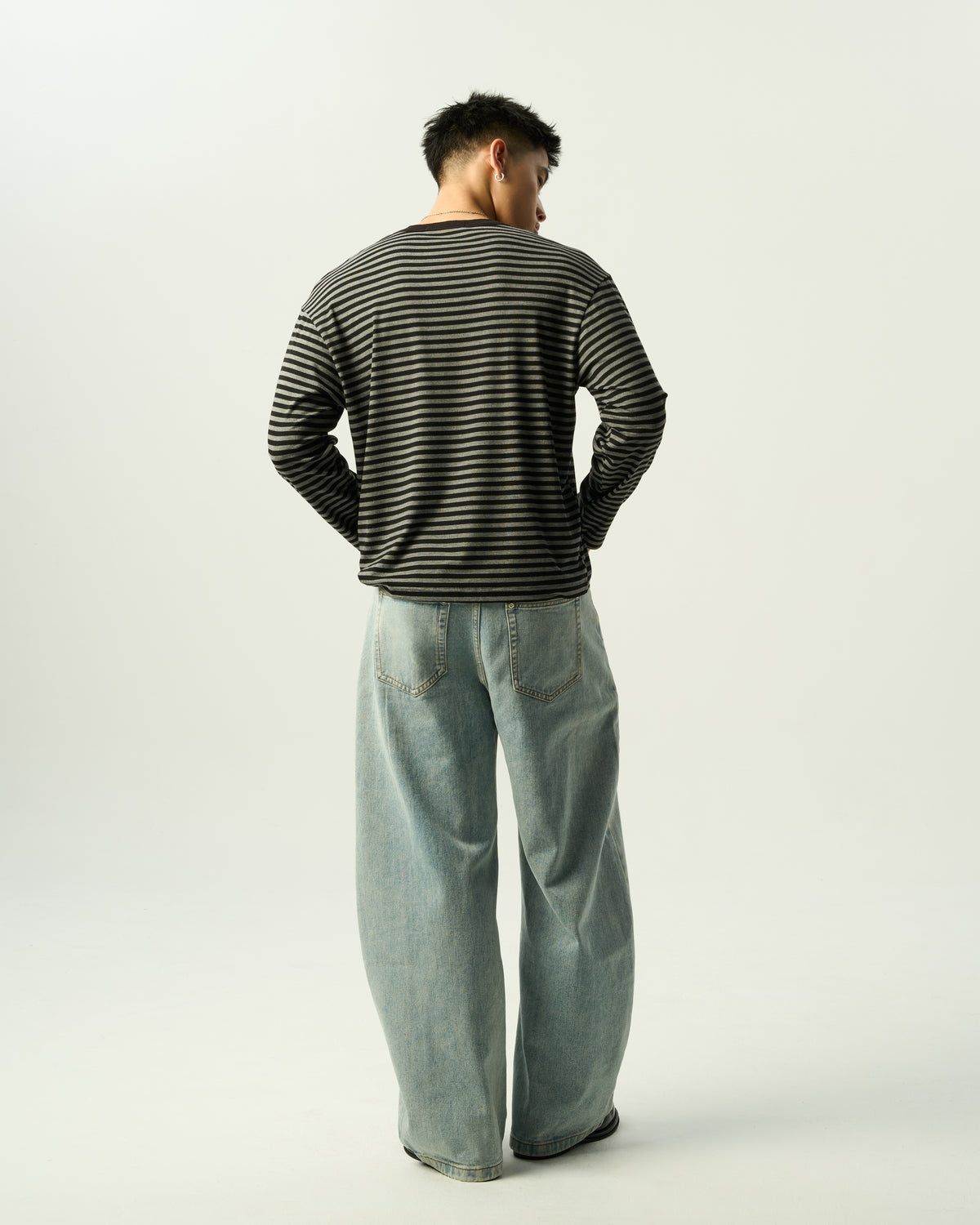 Relaxed Striped Henley