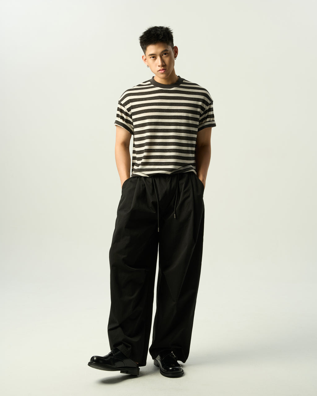 Voluminous Drawstring Trousers
