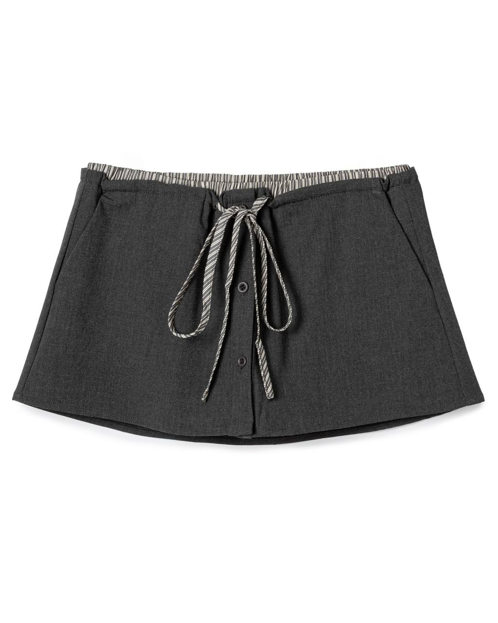 Minimalist Drawstring Mini-skort