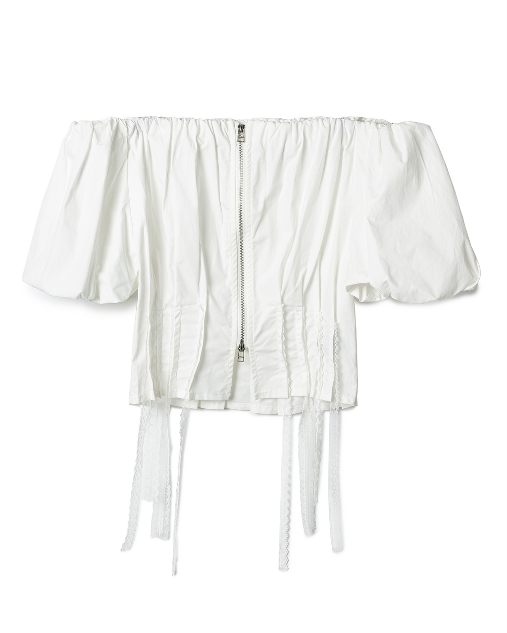 Deconstructed Poplin Off-Shoulder Top