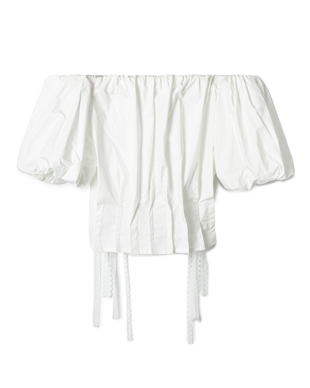 Deconstructed Poplin Off-Shoulder Top