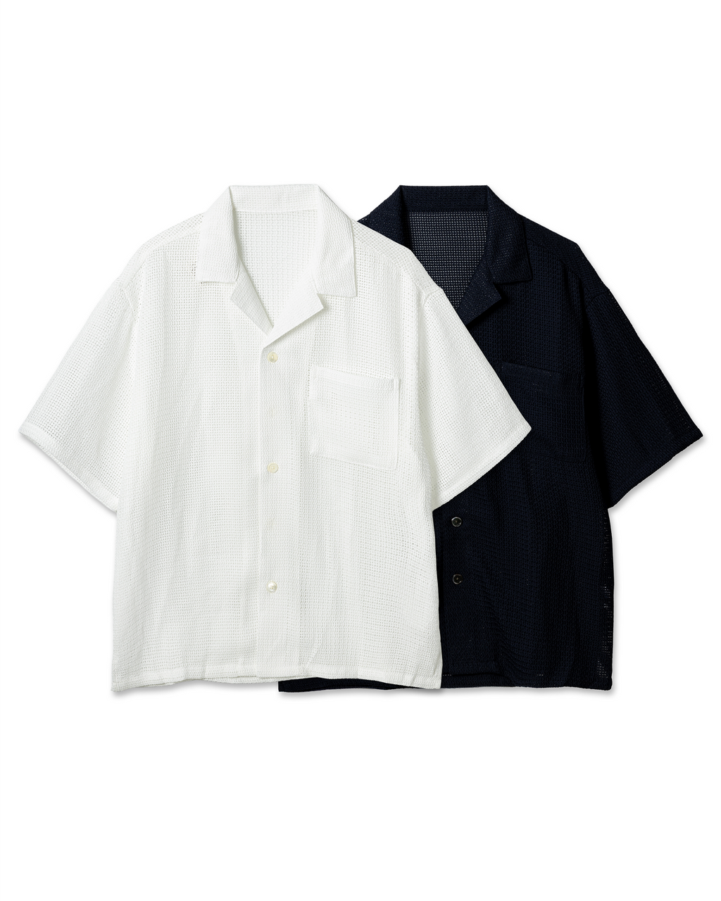 Relaxed Textured-Knit Cuban Shirt